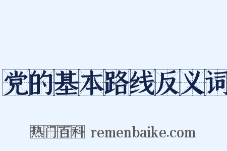 党的基本路线反义词是什么意思的图片
